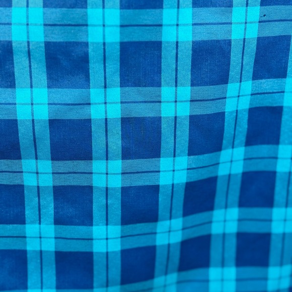 UNTUCKit Hechinger Performance Button Down Shirt Mens XL Teal Plaid S/S Preppy - Picture 5 of 8